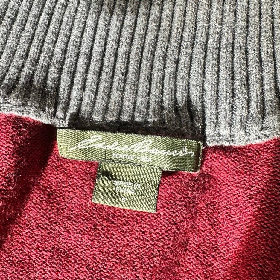 Eddie Bauer eddie bauer red and grey snowflake knit zip up jacket Size S / US 4 / IT 40 - 3 Thumbnail