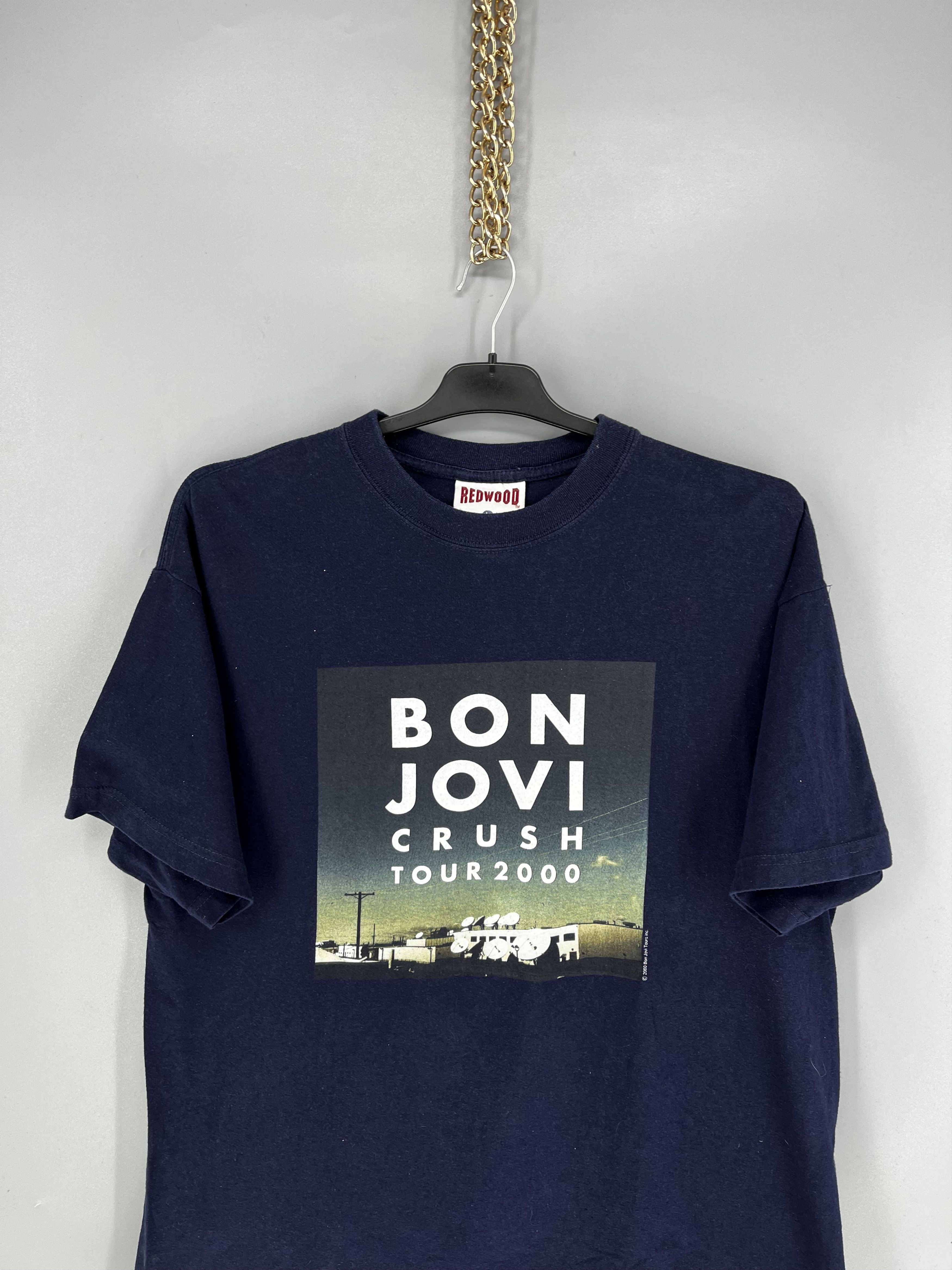 Band Tees Vintage Bon Jovi Crush Tour 2000 Rock Band T-Shirt Black Y2K Size US L / EU 52-54 / 3 - 6 Thumbnail