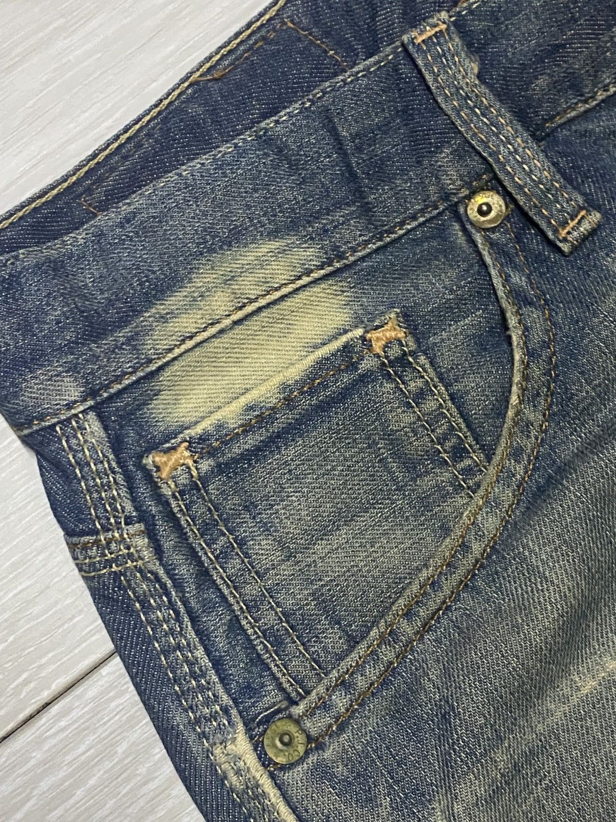 MLB × Polo Ralph Lauren Polo Raph Laurent Bleach Mud Wash Baggy Wide Leg Jeans Size US 31 - 11 Thumbnail