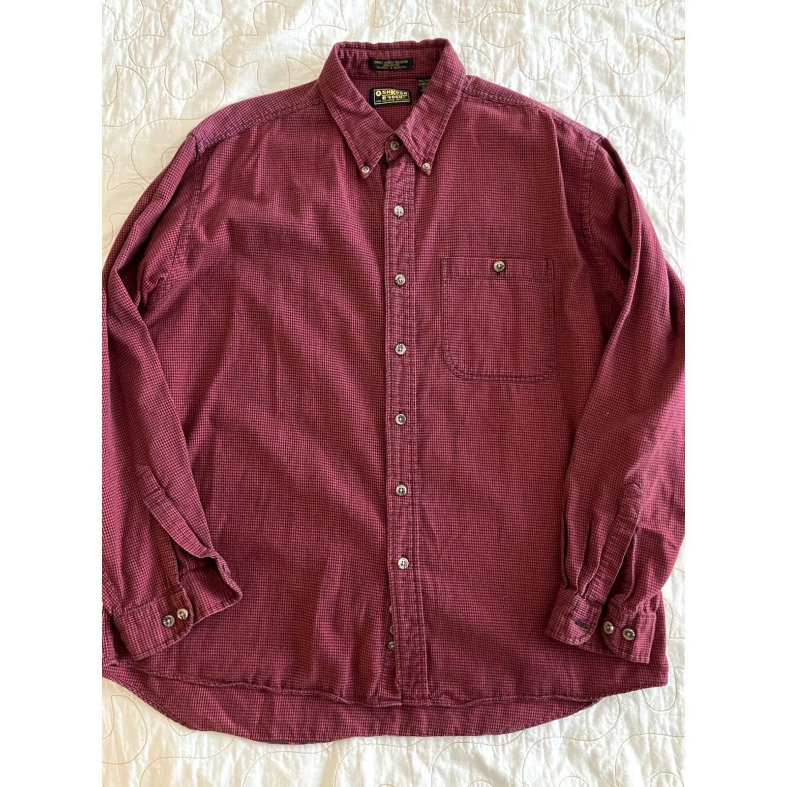 Vintage VINTAGE Oshkosh B Gosh Shirt Mens XL Red Black Check Plaid Flannel Heavy 90s Size US L / EU 52-54 / 3 - 3 Thumbnail
