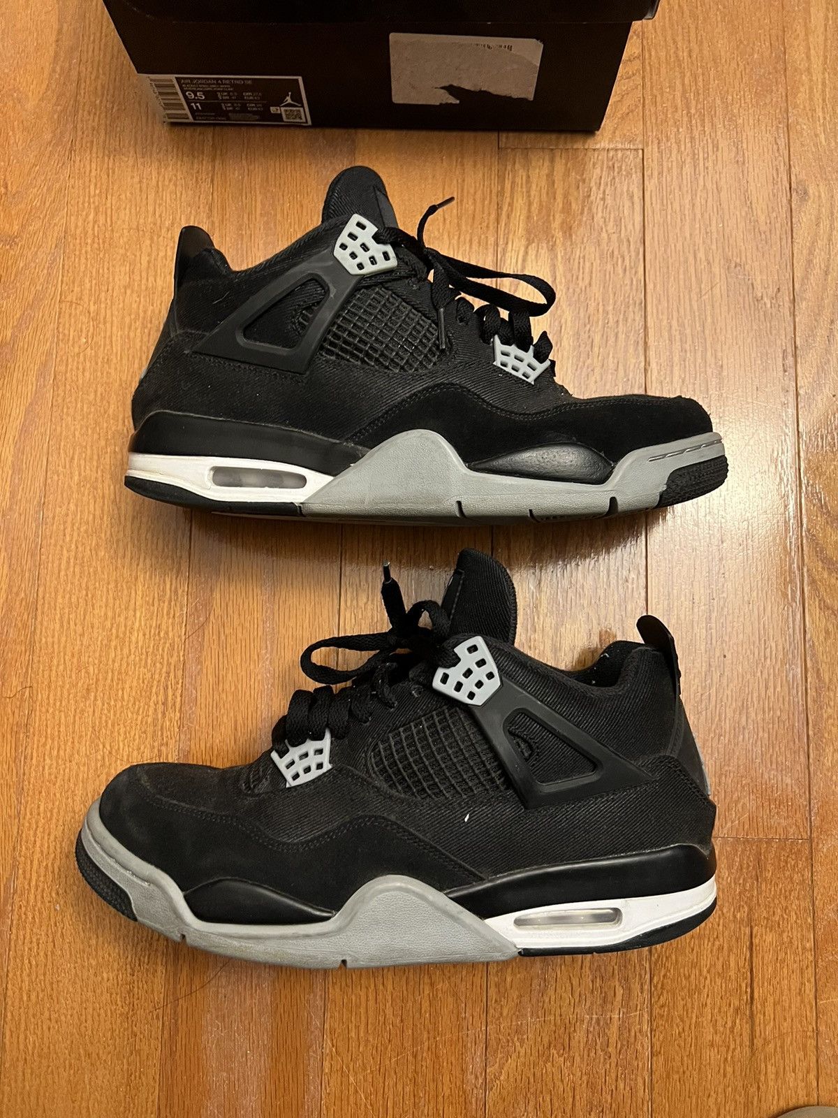 Jordan Brand Air jordan 4 retro se black canvas sz 9.5 Size US 9.5 / EU 42-43 - 1 Thumbnail