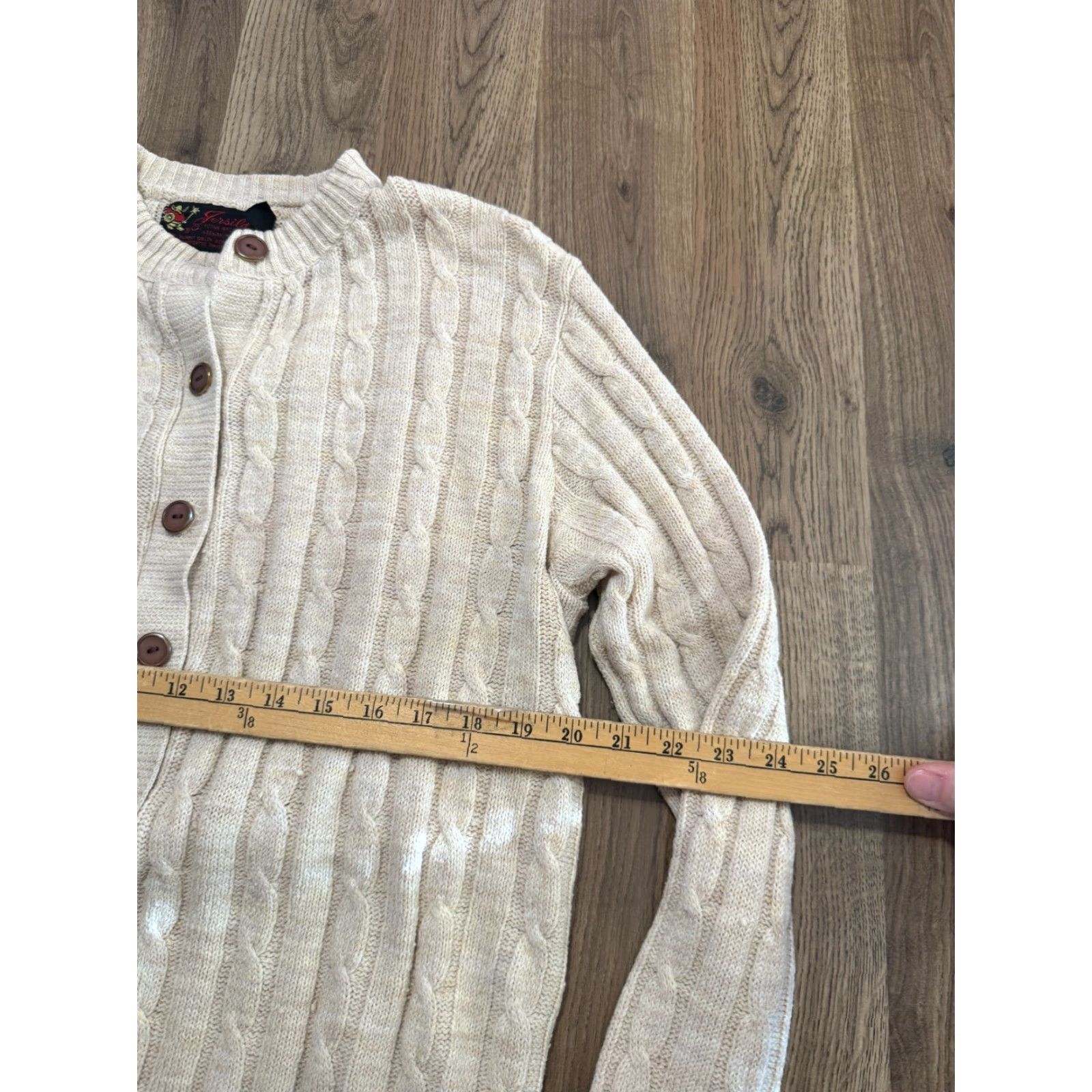 Vintage VINTAGE? Jersilds Sweater Cardigan Women's XL Tan Long Sleeve Button Up Brown Knit Size XL / US 12-14 / IT 48-50 - 7 Thumbnail
