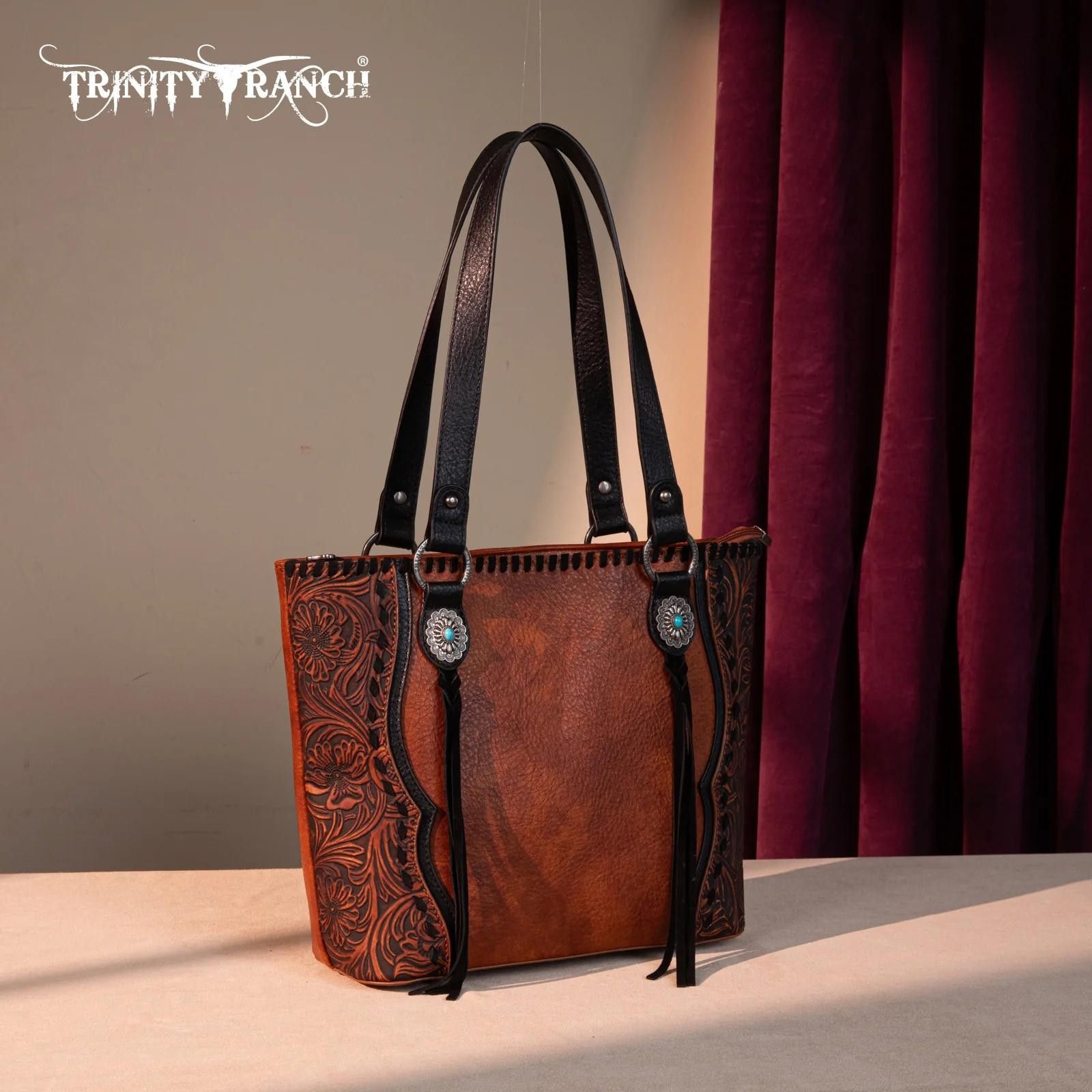Designer Trinity Ranch Stylish Tote Bag with Embellishments Size ONE SIZE - 3 Thumbnail