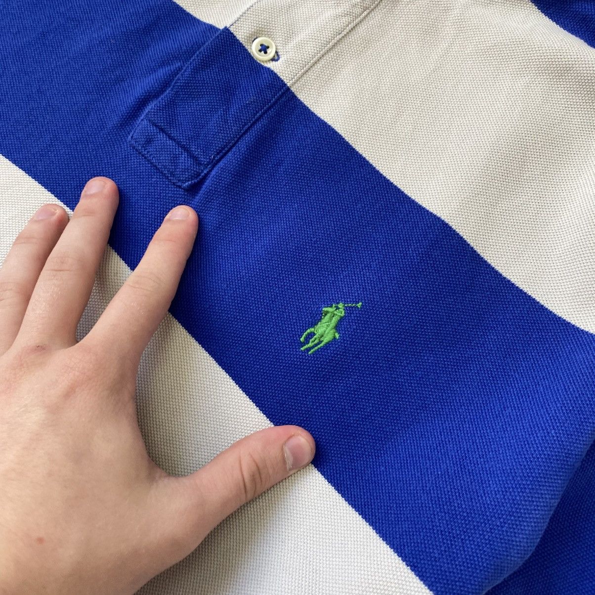 Polo Ralph Lauren Vintage Polo Ralph Lauren Small Pony y2k multicoloured polo Size US L / EU 52-54 / 3 - 3 Thumbnail