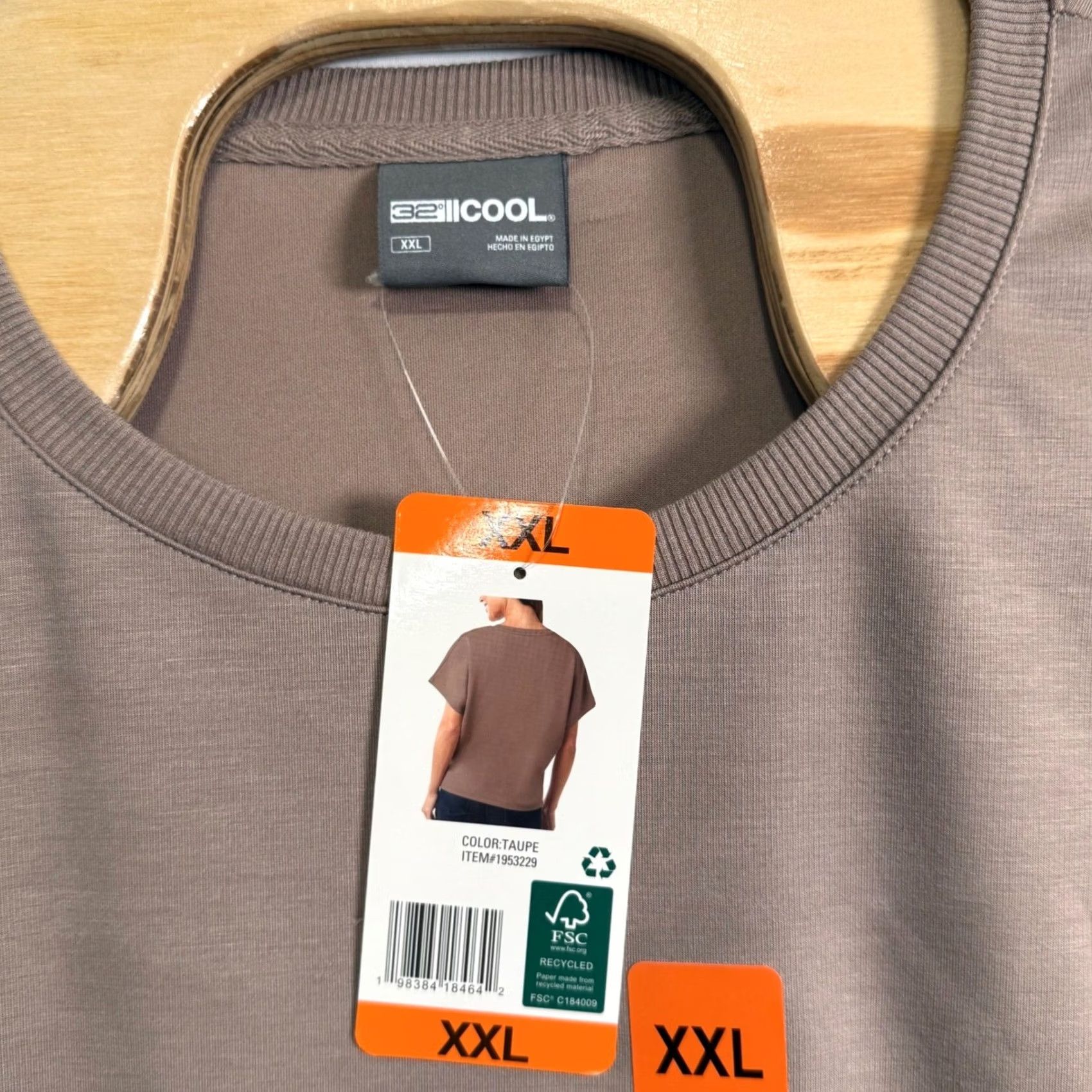 Vintage 32 Degrees Cool T-Shirt Boxy Relaxed Knit Short Sleeve Dolman Crew Neck Women 2X Brown Taupe Vintage No Size XXL / US 16-18 / IT 52-54 - 4 Thumbnail