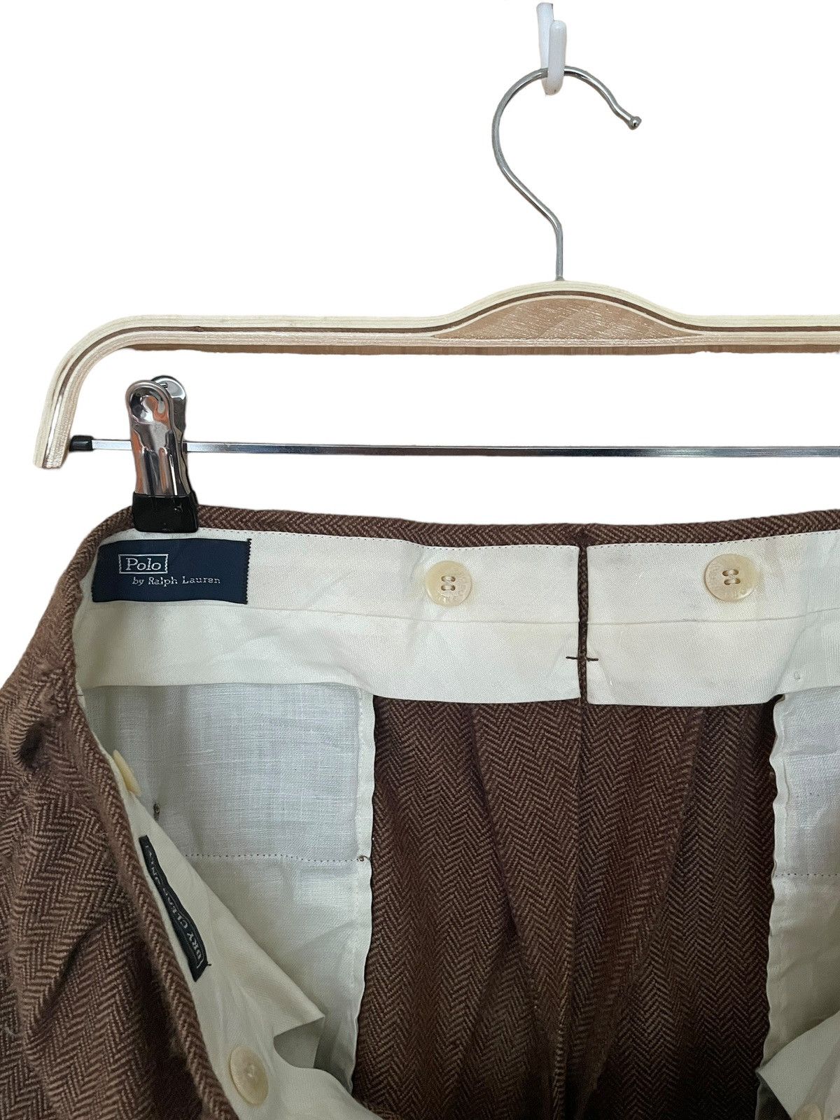 Vintage Vintage Brand Polo Ralph Lauren 100% Wool Pants 1980s Size US 36 / EU 52 - 7 Thumbnail