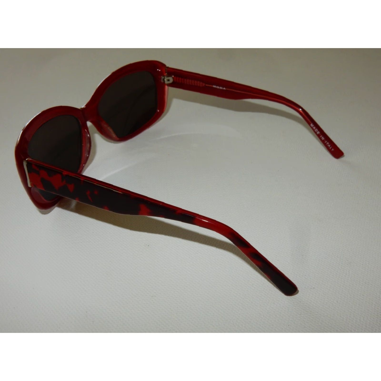 Vintage VINTAGE Moda Sunglasses Frames Only 57mm 17mm 135mm Red Women Italy Size ONE SIZE - 3 Thumbnail