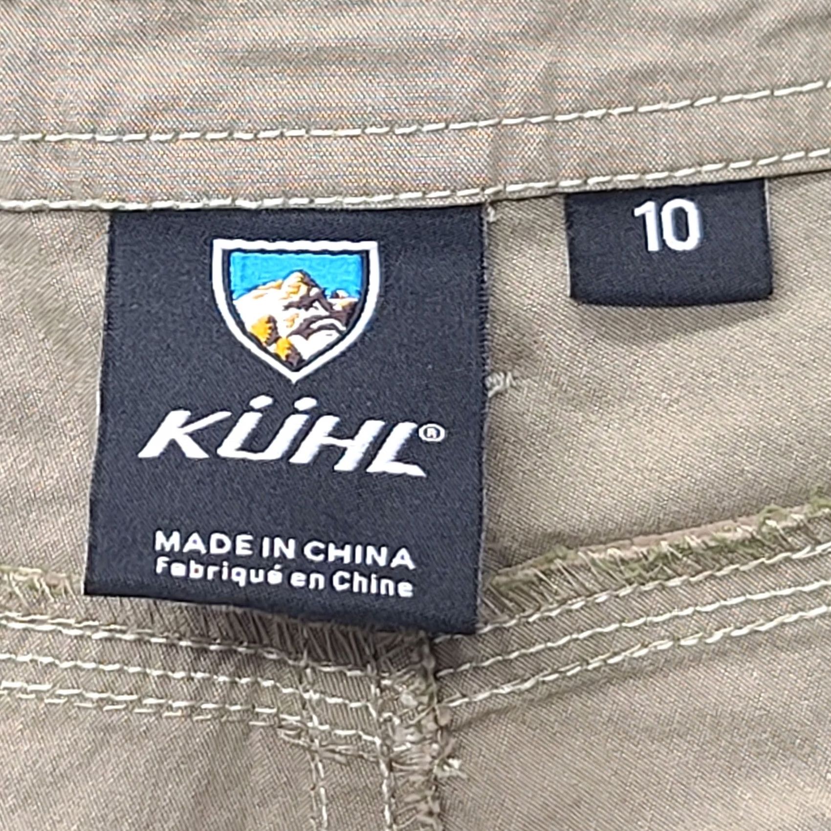 Vintage Kuhl Shorts Womens 10 Renegade Cargo Relaxed Fit Utility Outdoors Hiking Beige Cotton Nylon Spandex Blended Fabric Pockets Quick Dry Size 32" / US 10 / IT 46 - 2 Thumbnail