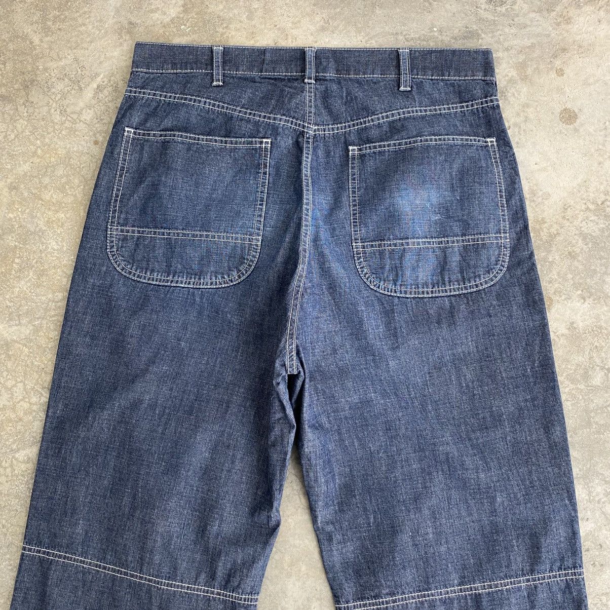 Comme des Garcons Homme SS09 CdGH Lined Panelled Light Weight Wide Denim Jeans Size US 34 / EU 50 - 9 Thumbnail