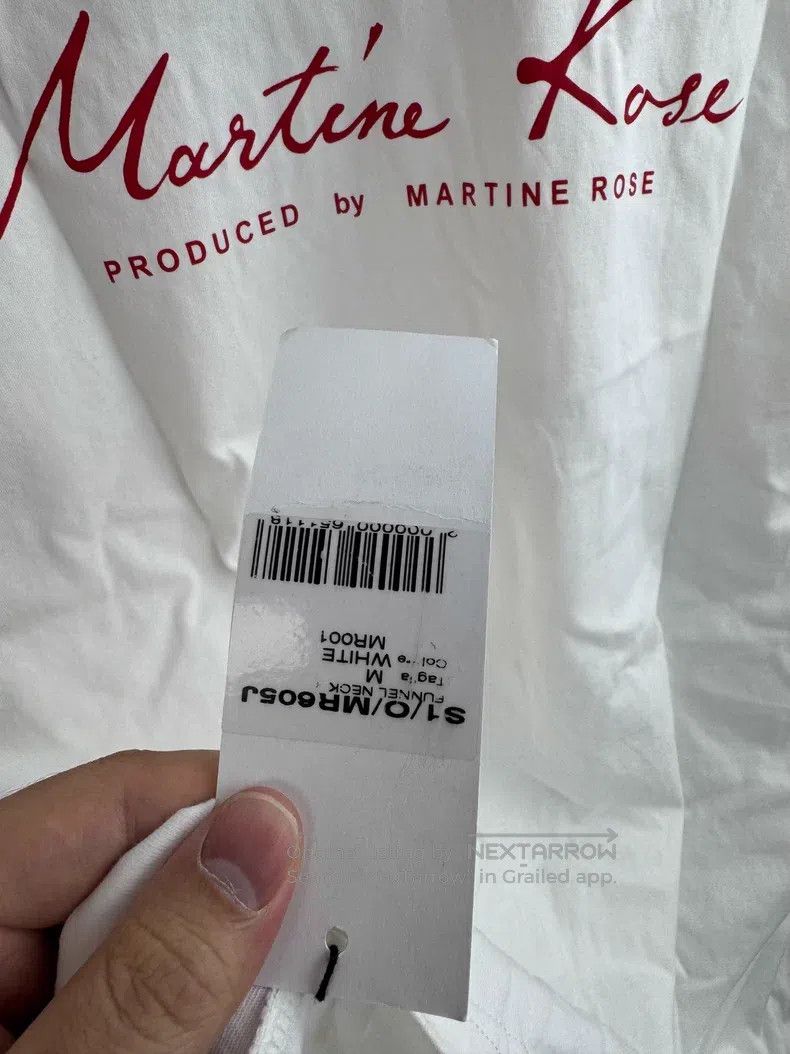 Martine Rose Martine Rose Classic white and red logo long sleeves Size US M / EU 48-50 / 2 - 7 Thumbnail