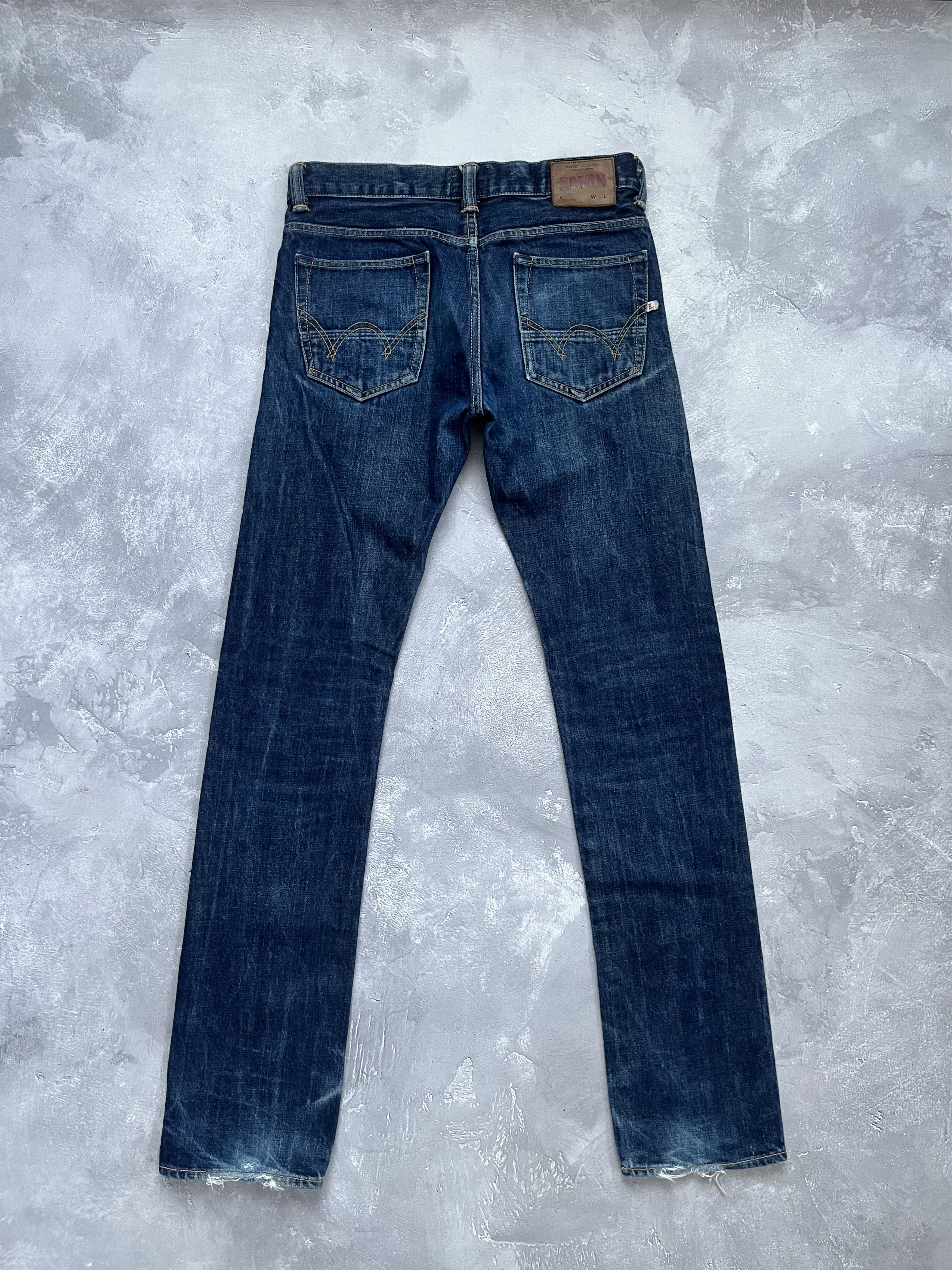 Edwin Vintage Edwin Selvedge Jeans Ed-71 Silm Fit Size 28x32 Blue Size US 28 / EU 44 - 2 Thumbnail
