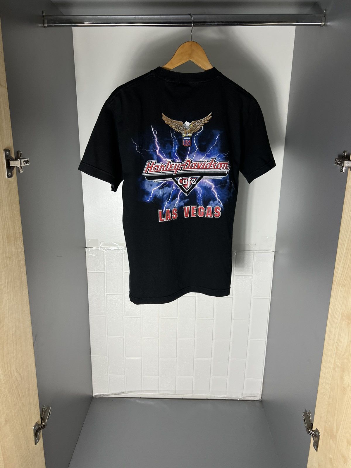 Harley Davidson VINTAGE HARLEY DAVIDSON MOTORCYCLE DOUBLE PRINTED Y2K 90s Size US S / EU 44-46 / 1 - 3 Thumbnail