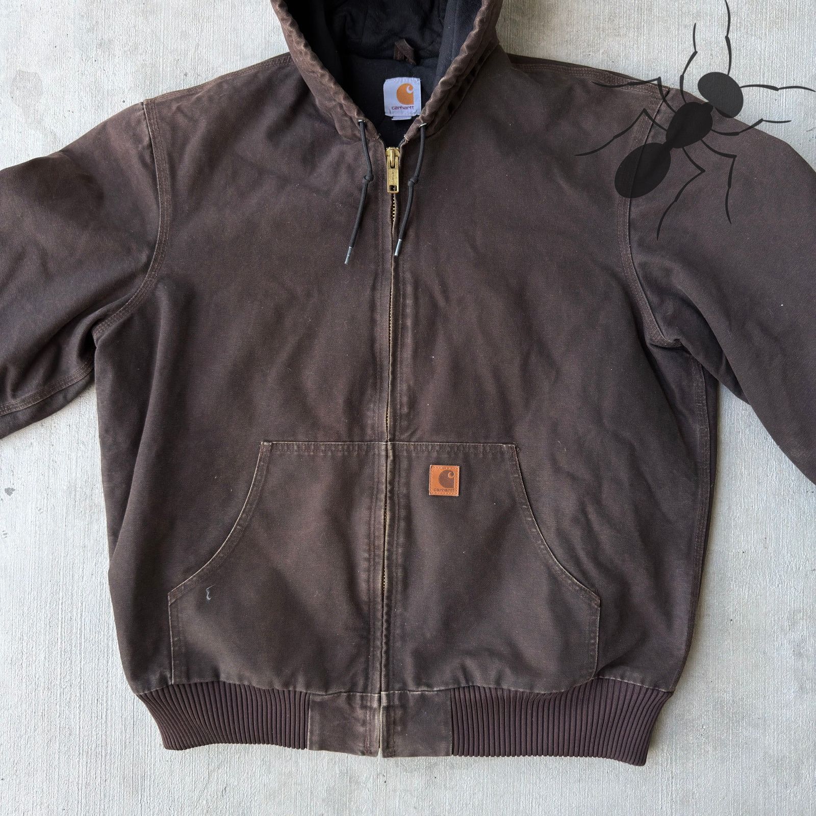 Carhartt × Vintage Carhartt DKB brown hooded work wear jacket Size US L / EU 52-54 / 3 - 3 Thumbnail