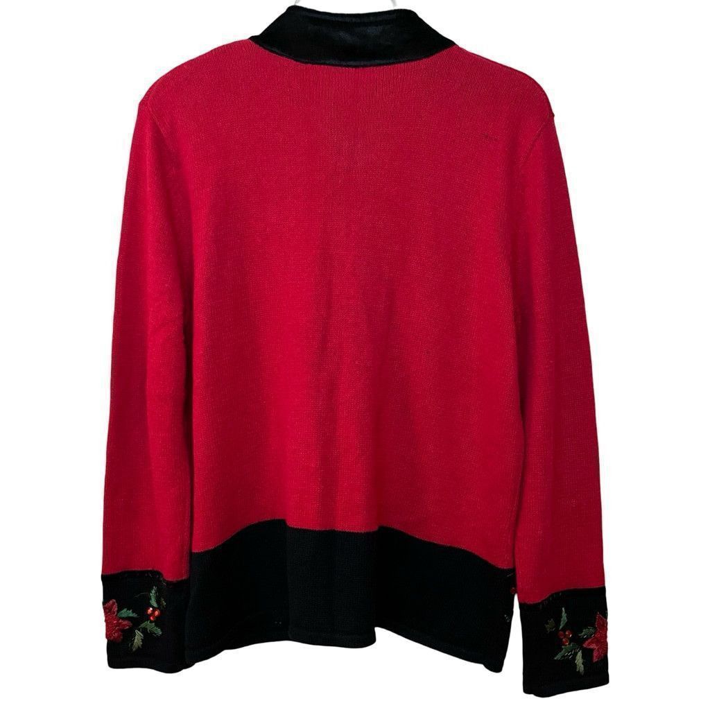 Vintage Y2K Christmas Holiday Cardigan Sweater Zip Up Shacket Sz M/L Size L / US 10 / IT 46 - 7 Thumbnail