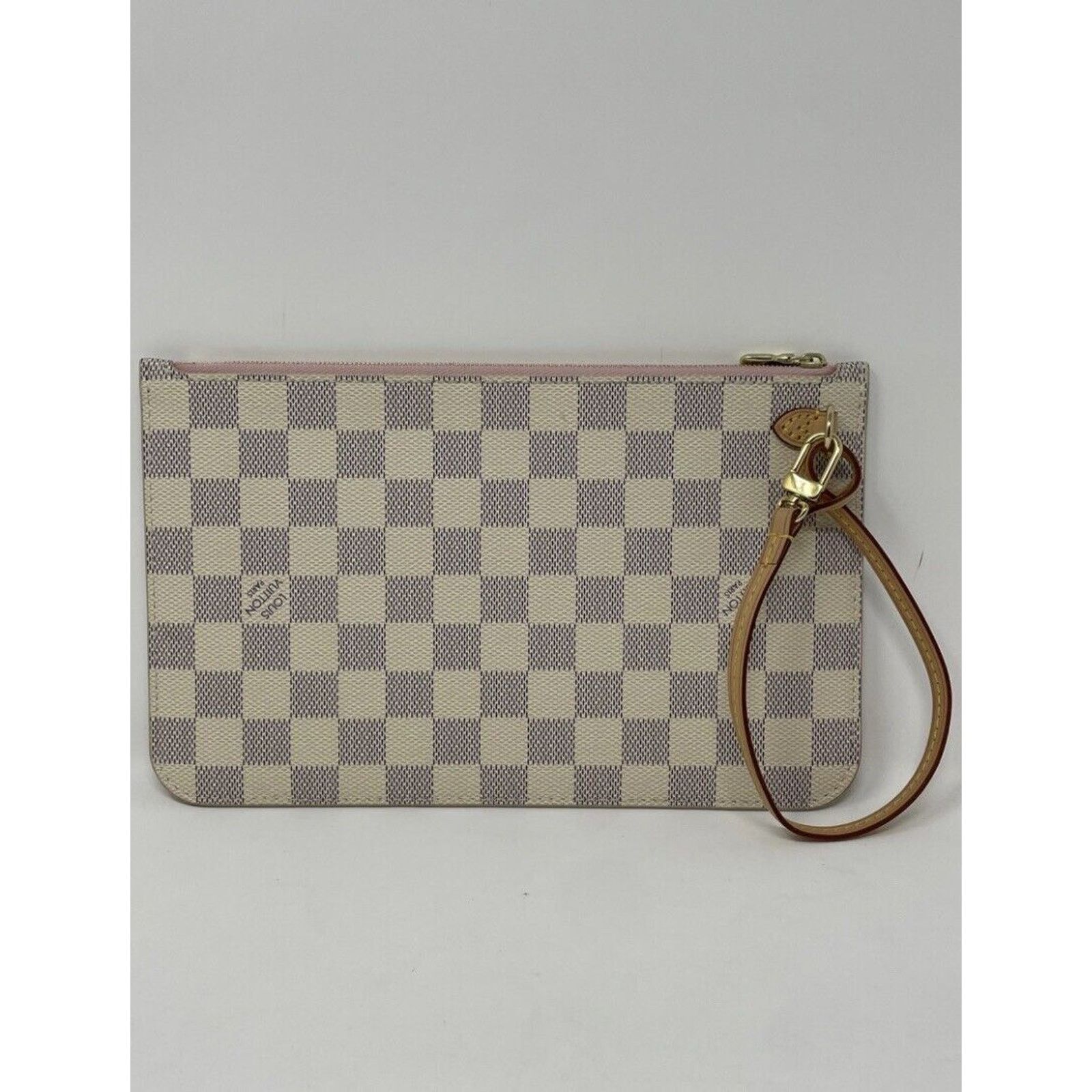 Louis Vuitton Neverfull MM Damier Azur Rose Ballerine Pink Pochette Size ONE SIZE - 3 Thumbnail