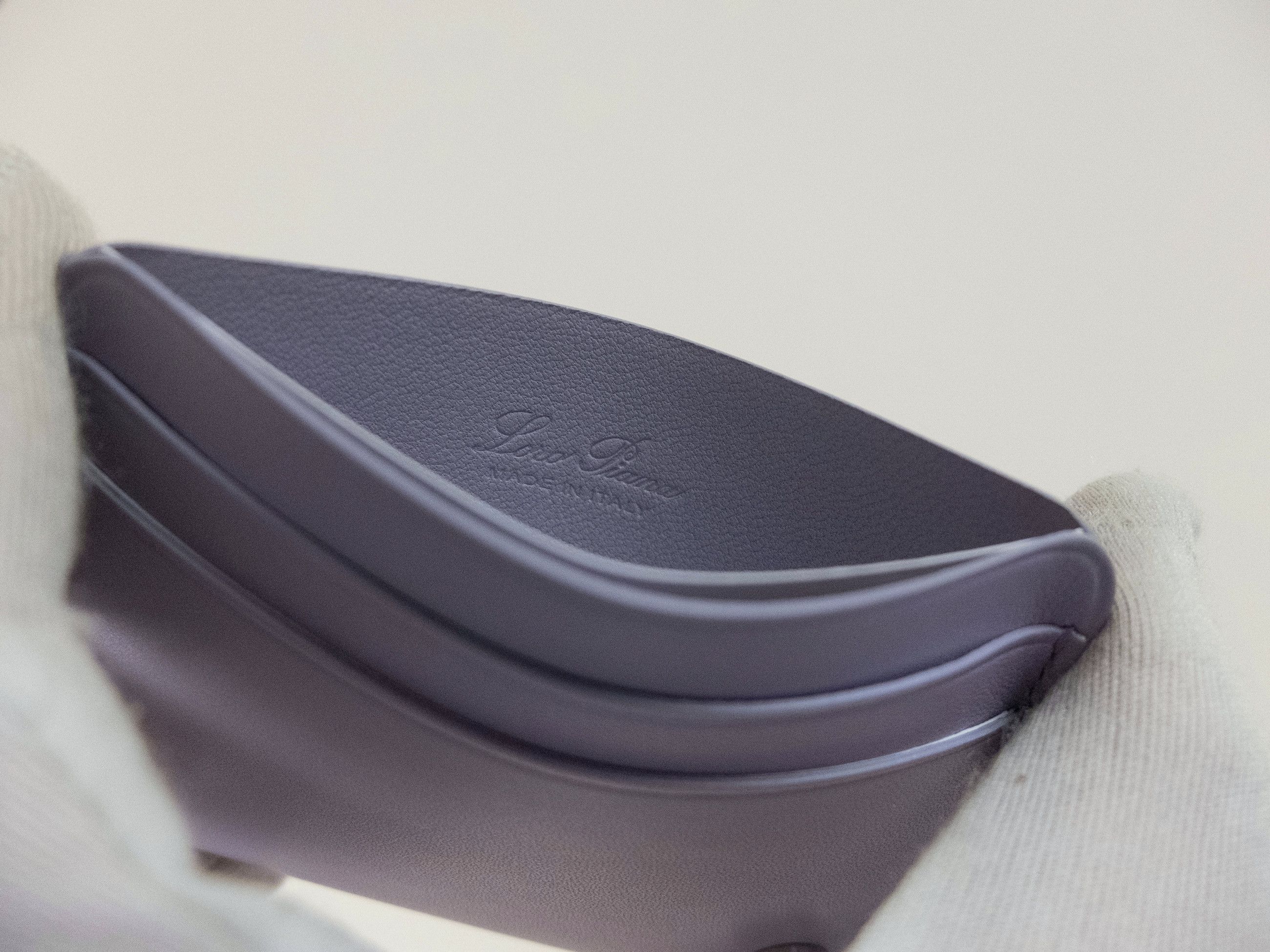 Loro Piana LORO PIANA Crest lavender purple leather card holder wallet Size ONE SIZE - 5 Thumbnail