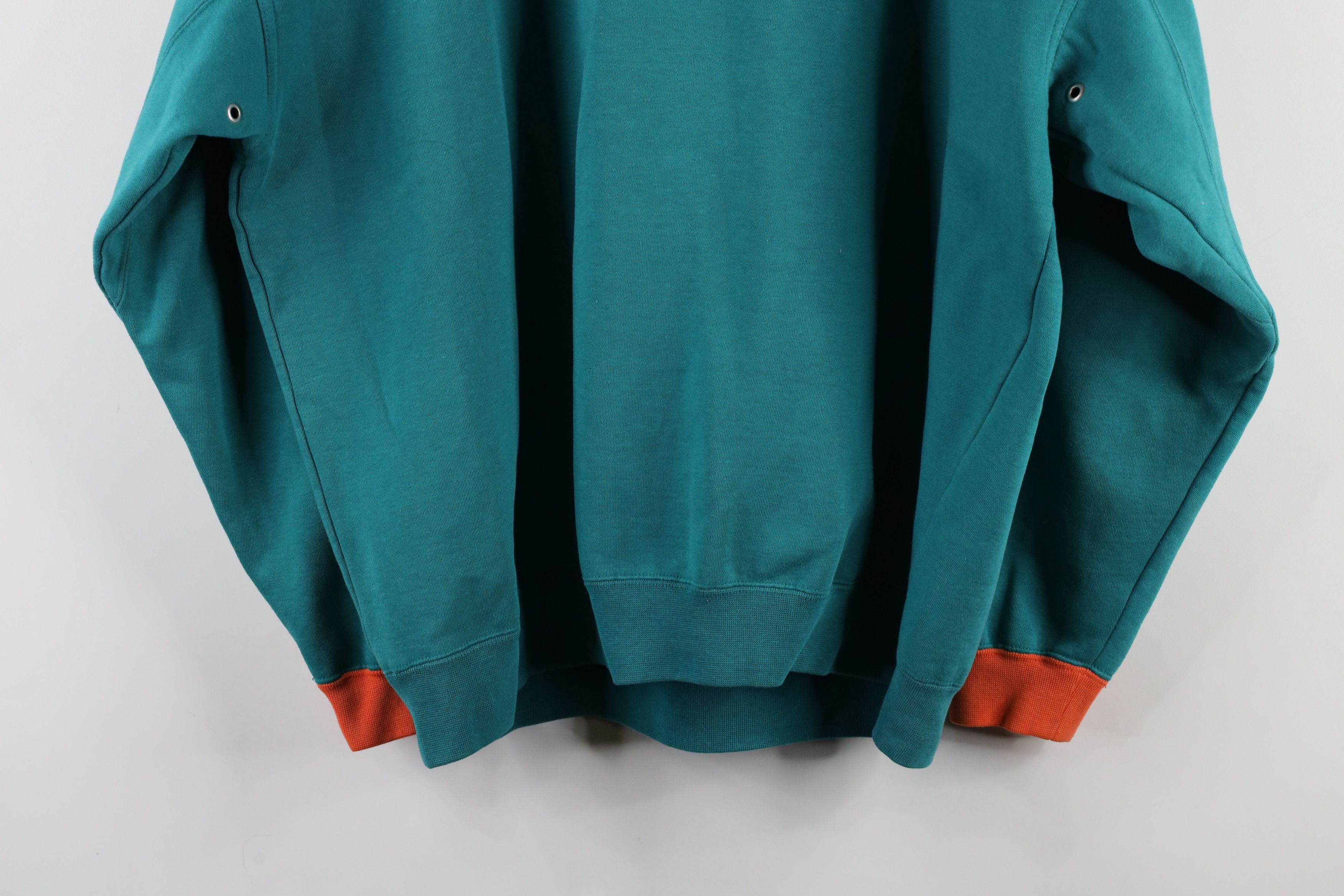 Vintage Vintage 90s Out Miami Dolphins Football Sweatshirt Teal Size US L / EU 52-54 / 3 - 13 Thumbnail