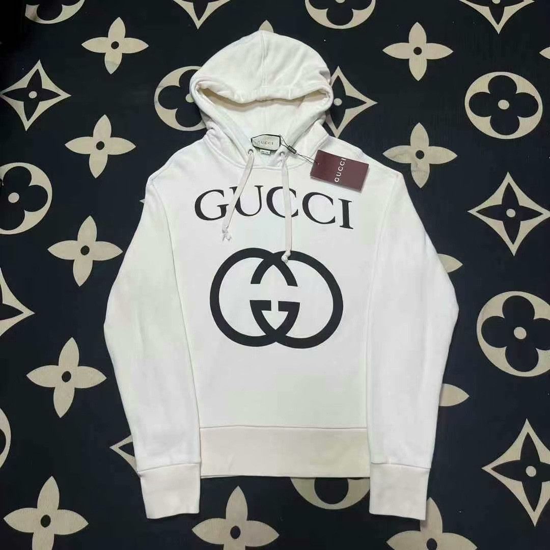 Gucci gucci beige double g logo sweatshirt hoodie Size S / US 4 / IT 40 - 1 Thumbnail