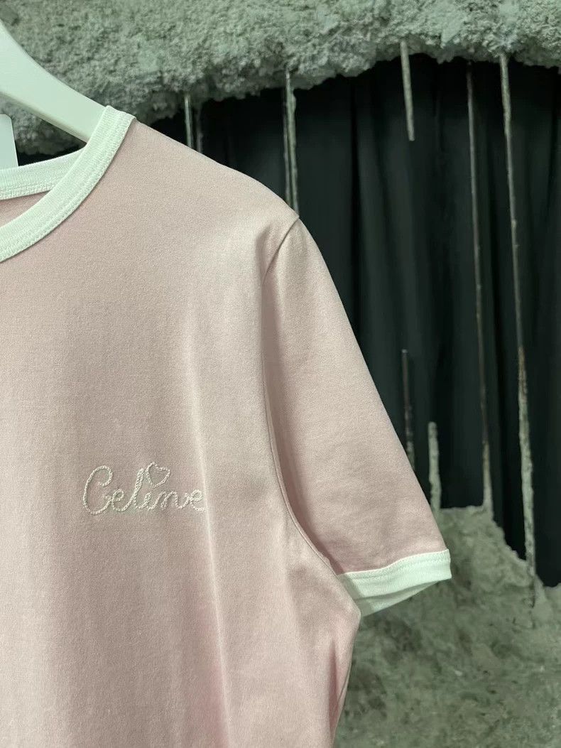 Celine Celine Embroidered Logo Short Sleeve Tshirt Size US M / EU 48-50 / 2 - 5 Thumbnail