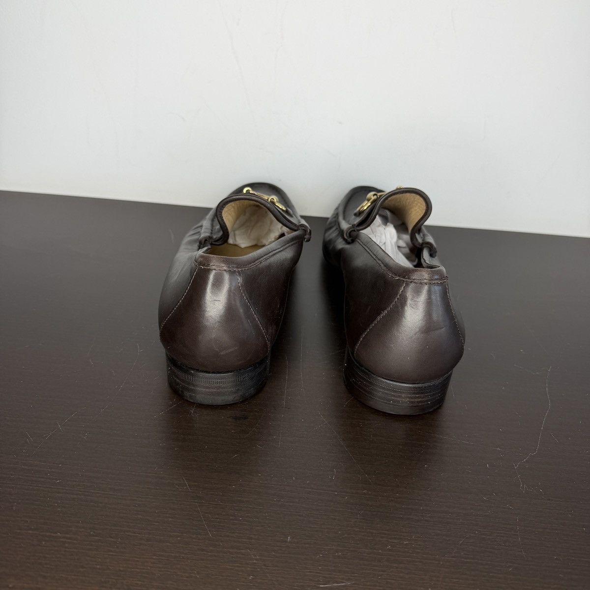 Gucci NEW GUCCI Jordaan Loafers Formal Shoes Leather Brown Size US 11.5 / EU 44-45 - 4 Thumbnail