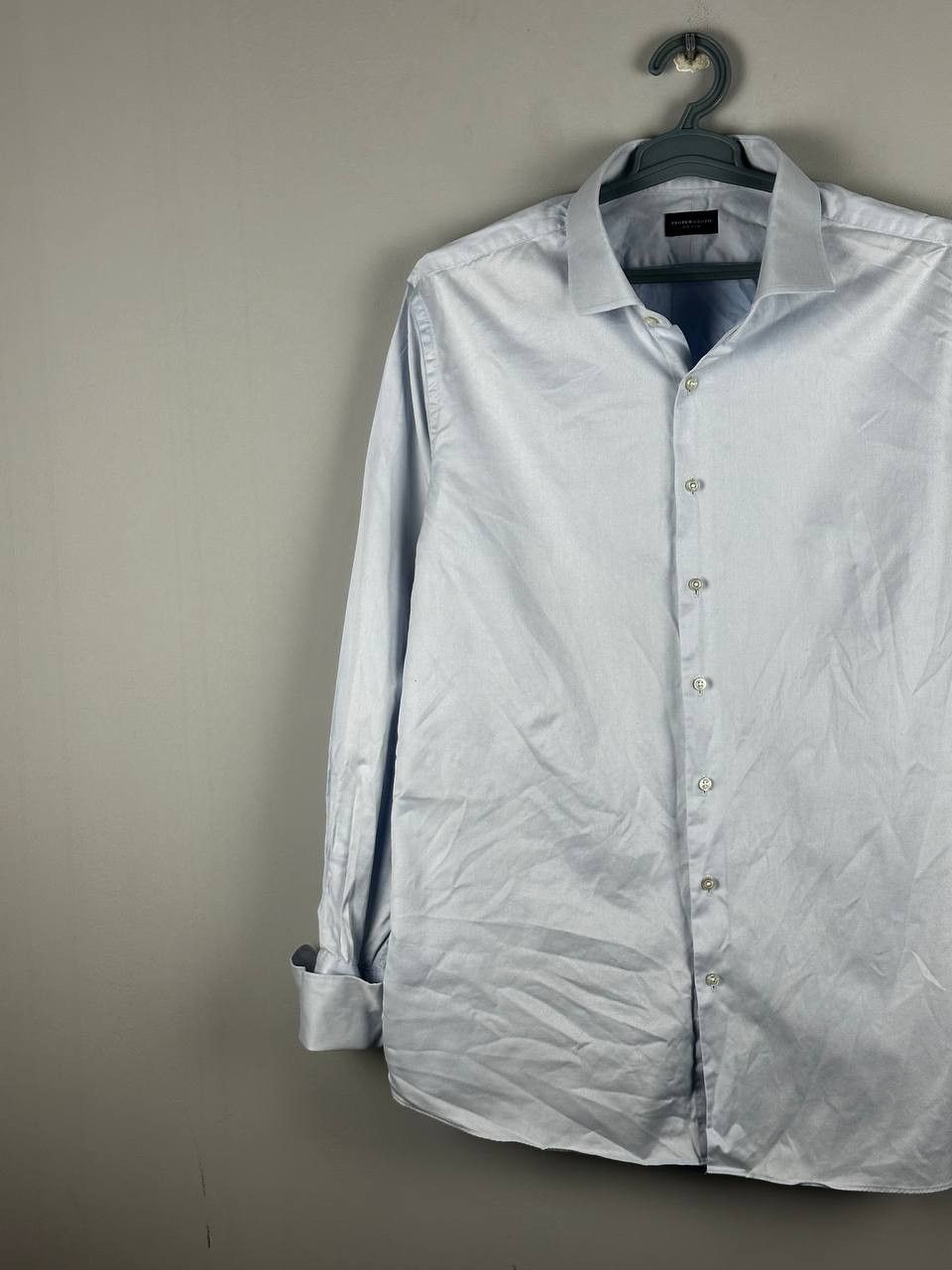 J. Press Proper Cloth Luxury Blue Dress Shirt Size US L / EU 52-54 / 3 - 3 Thumbnail