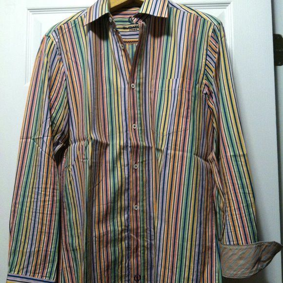 BUGATCHI BUGATCHI MENS PRE-OWNED COTTON CASUAL SHIRT SIZE: M Size US M / EU 48-50 / 2 - 3 Thumbnail