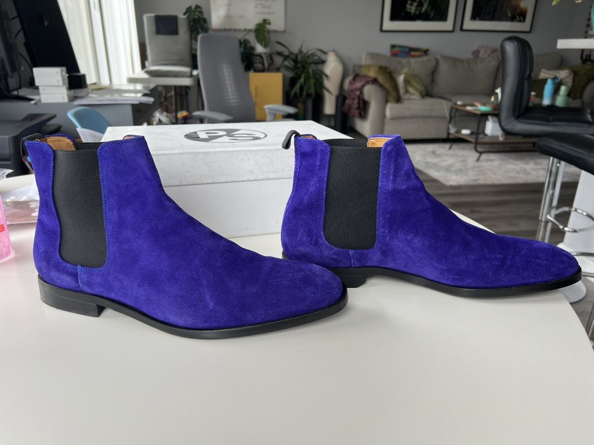 Paul Smith Royal blue suede Chelsea boots Size US 10.5 / EU 43-44 - 2 Thumbnail