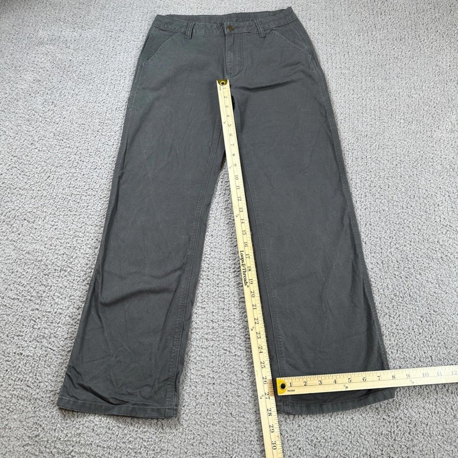 Carhartt Carhartt Womens Carpenter Work Pants 14 28x28 Gray Canvas Size 36" / US 14 / IT 50 - 3 Thumbnail