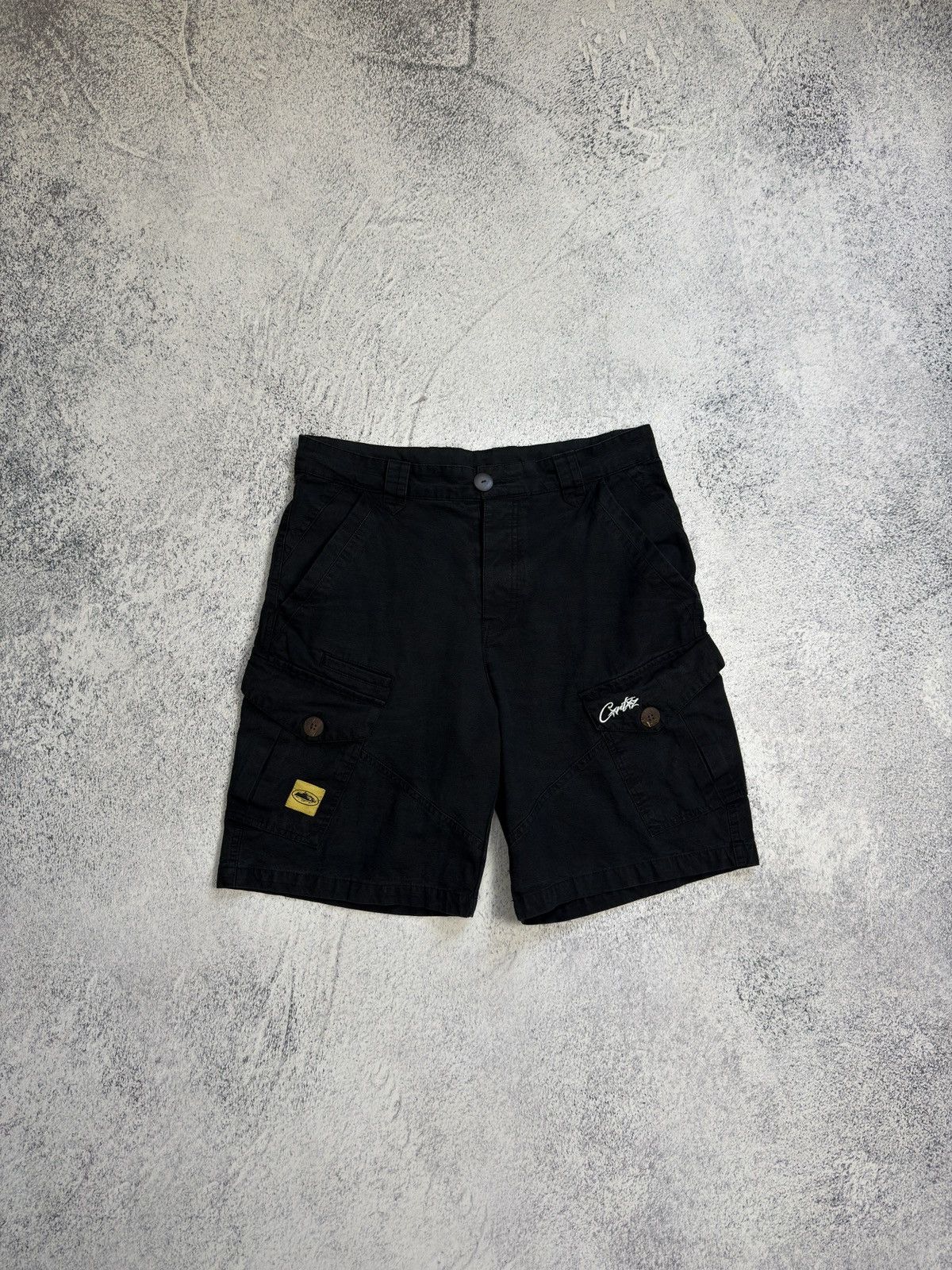 Corteiz [M] Corteiz Cargo Shorts Alcatraz Triple Black | Grailed