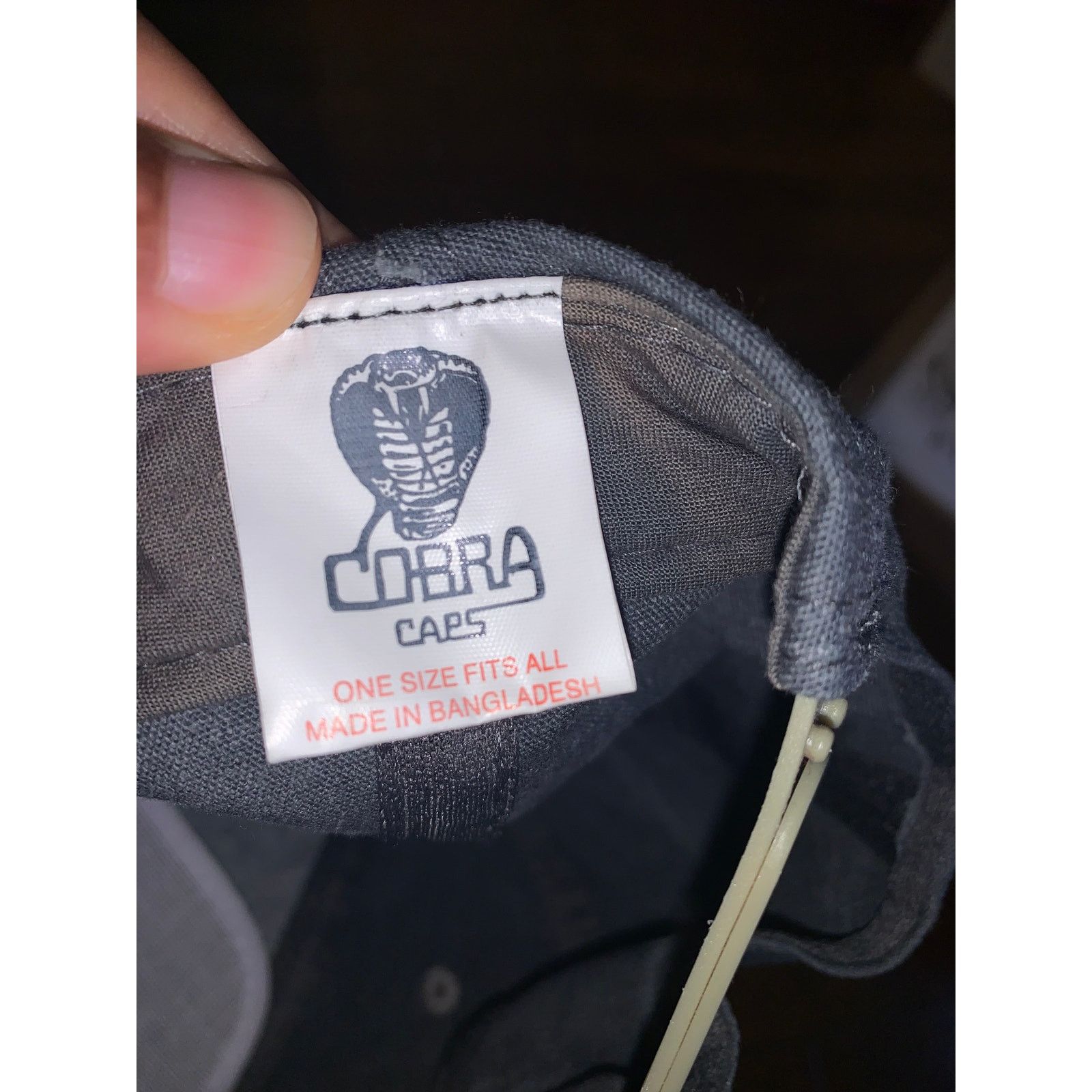 Cobra × Vintage First State Bank Snapback Hat Cobra Caps Gray Khaki Two Tone Size ONE SIZE - 7 Thumbnail