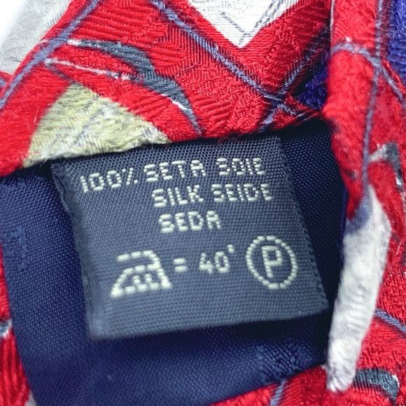 Ermenegildo Zegna Ermenegildo Zegna Red and Blue Geometric Tie Size ONE SIZE - 11 Thumbnail