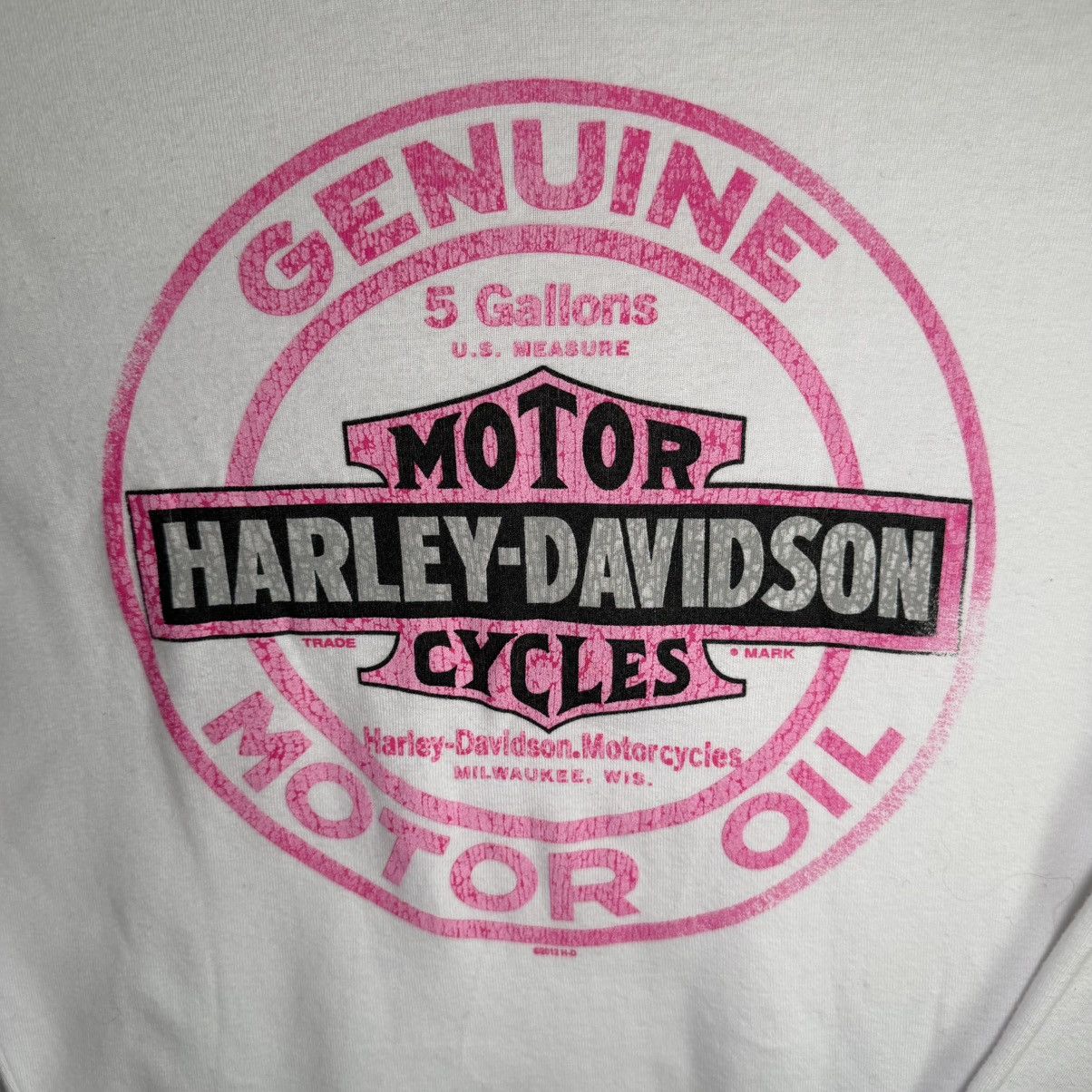 Harley Davidson Harley Davidson Womens 1X White Las Vegas Pink Tee Size XL / US 12-14 / IT 48-50 - 5 Thumbnail