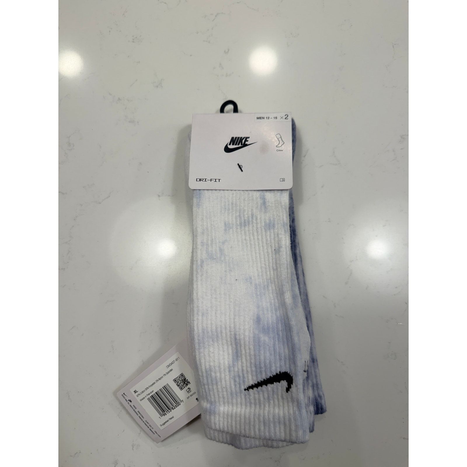 Nike NWT Nike Adult Tie-Dye Crew Socks 2 Pack Sz XL Size ONE SIZE - 2 Thumbnail