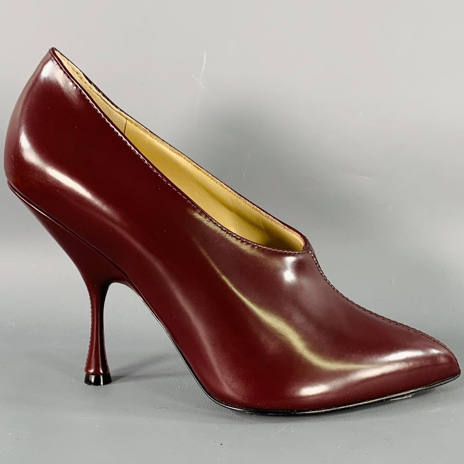 Phoebe Philo PHOEBE PHILO Size 7.5 Burgundy Leather Pointed Toe Pumps Size US 7.5 / IT 37.5 - 2 Thumbnail
