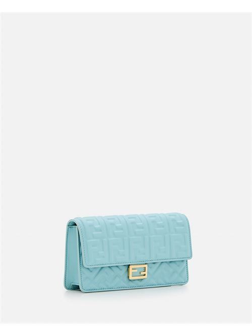 Fendi o1s1wg111225 Size: OS/Wallet On Chain Baguette in Light Blue Size ONE SIZE - 2 Thumbnail