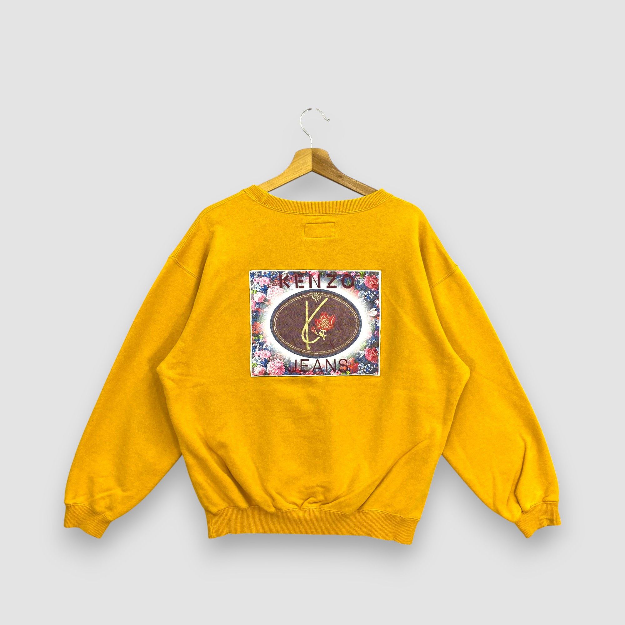 Kenzo Vintage 90s Kenzo Jeans Pullover Sweatshirt Patchwork Floral Size US L / EU 52-54 / 3 - 1 Thumbnail
