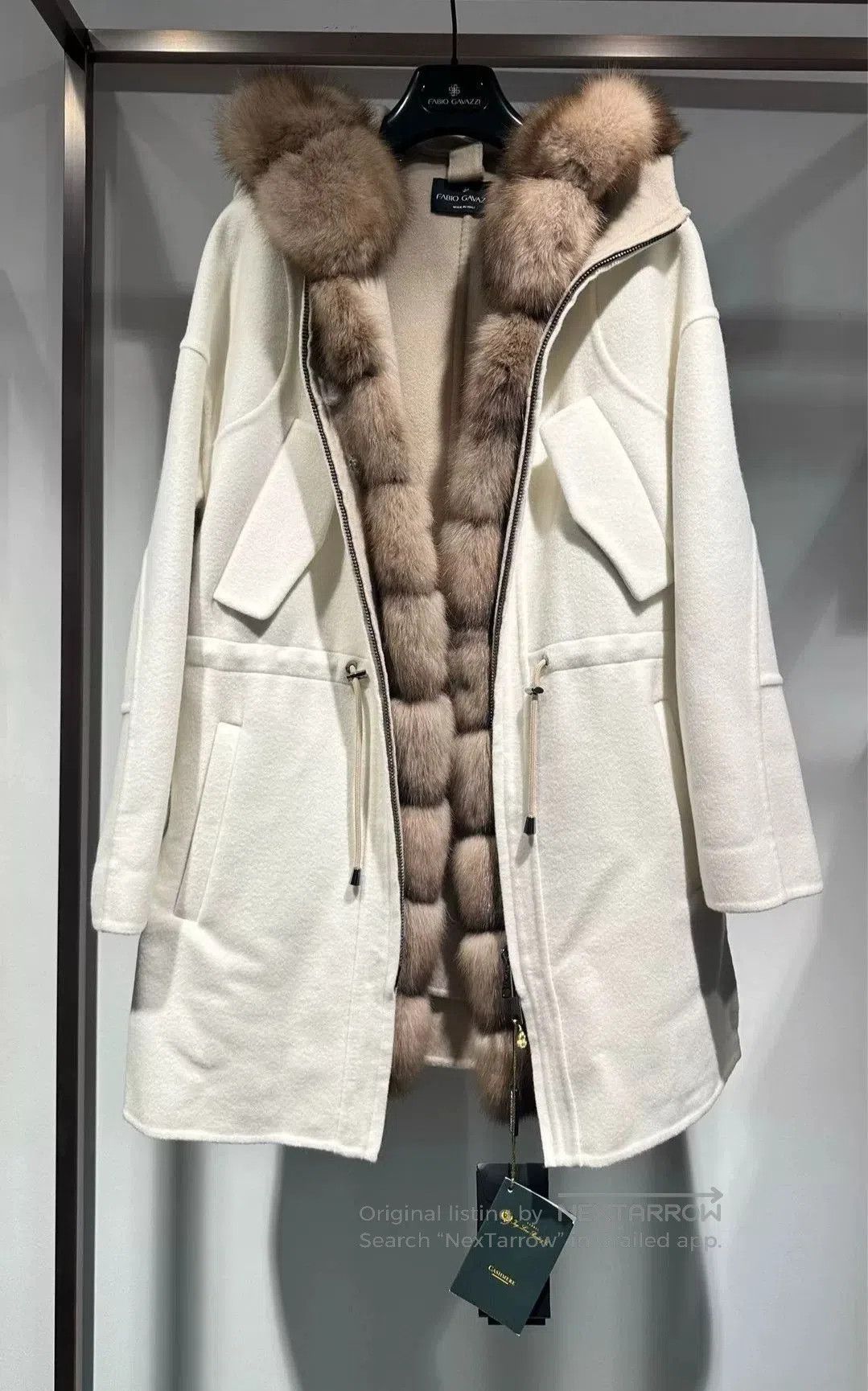 Japanese Brand Fabio Gavazzi Women's Cashmere Fur Coat. Size S / US 4 / IT 40 - 1 Thumbnail