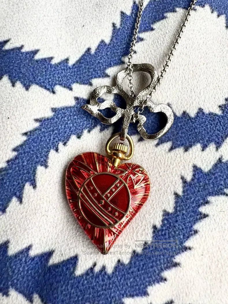 Vivienne Westwood Vivienne Westwood Bow Tie Heart Pendant Necklace Size ONE SIZE - 3 Thumbnail