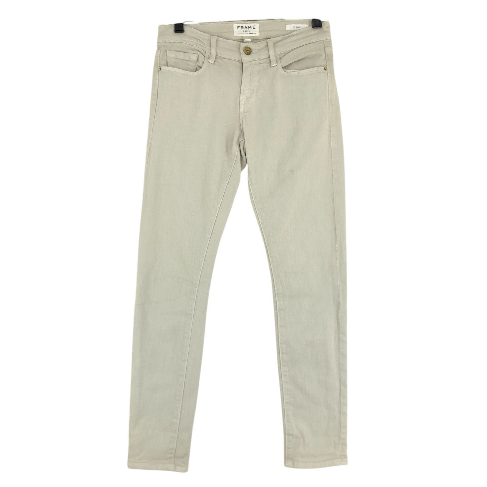 Frame Frame Size 25 Jeans Le Garcon Stretch Cropped Stone Cotton Size 28" / US 6 / IT 42 - 1 Thumbnail