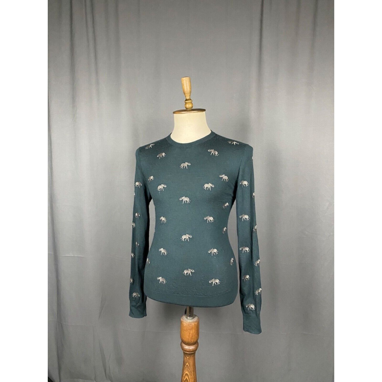 Dolce & Gabbana MINT! Dolce&Gabbana Men's Green Wool Crewneck Sweater Size 4 Size US M / EU 48-50 / 2 - 4 Thumbnail