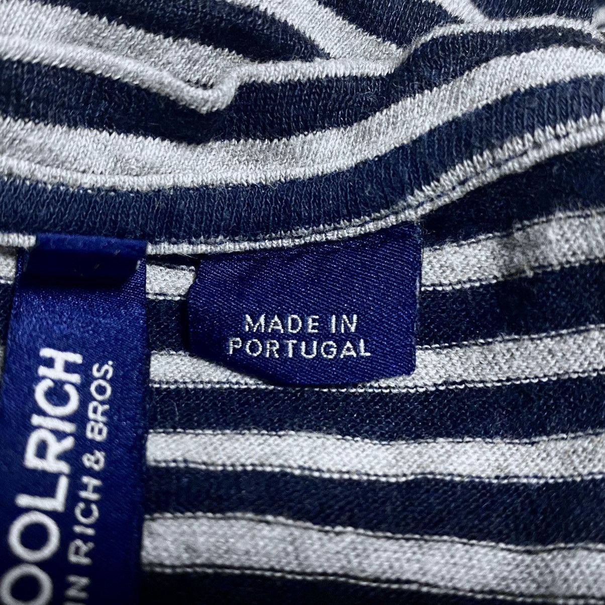 Woolrich Woolen Mills Women’s Woolrich Striped Navy Gray Linen Cotton Pocket Tee Size XL / US 12-14 / IT 48-50 - 9 Thumbnail