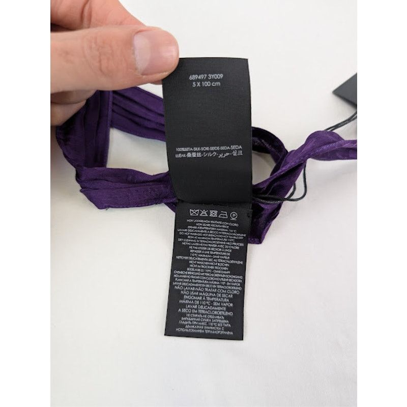 Saint Laurent Paris o1rshd1 Q:4 / Size: OS / Foulard Cravate Cour Scarf Purple Size ONE SIZE - 11 Thumbnail