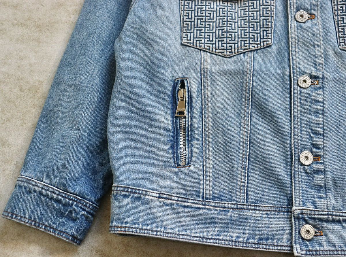Balmain Balmain 23ss Blue Logo Denim Jacket Size US M / EU 48-50 / 2 - 8 Thumbnail