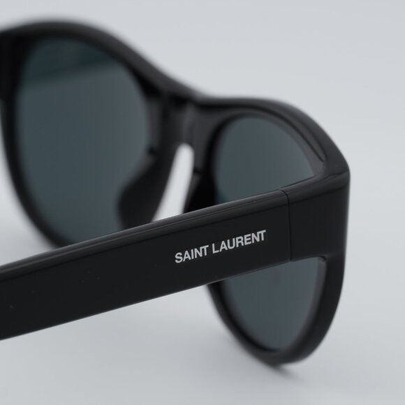 Saint Laurent Paris Saint Laurent SL 798 MAXIME 001 Sunglasses Black Oval Frame Size ONE SIZE - 6 Thumbnail