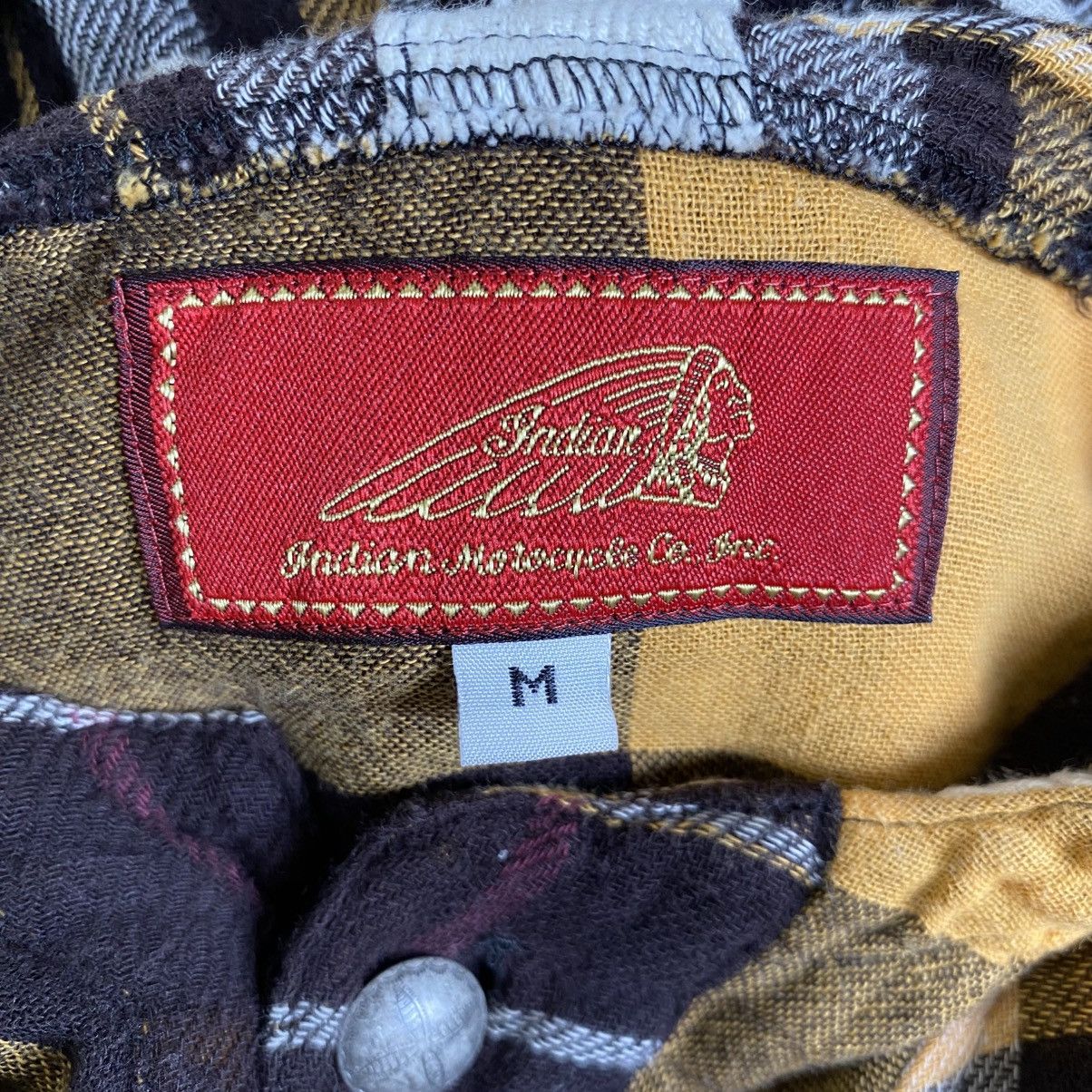 Vintage Indian Motorcycle plaid hoodie shirt Size US M / EU 48-50 / 2 - 15 Thumbnail