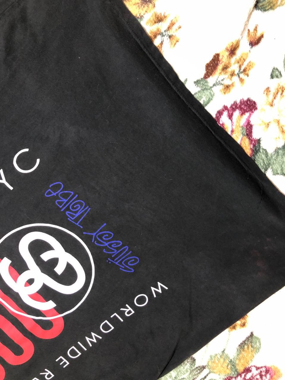 Stussy T-Shirt black Streetwear Y2K Stussy Vintage big print Size US L / EU 52-54 / 3 - 19 Thumbnail