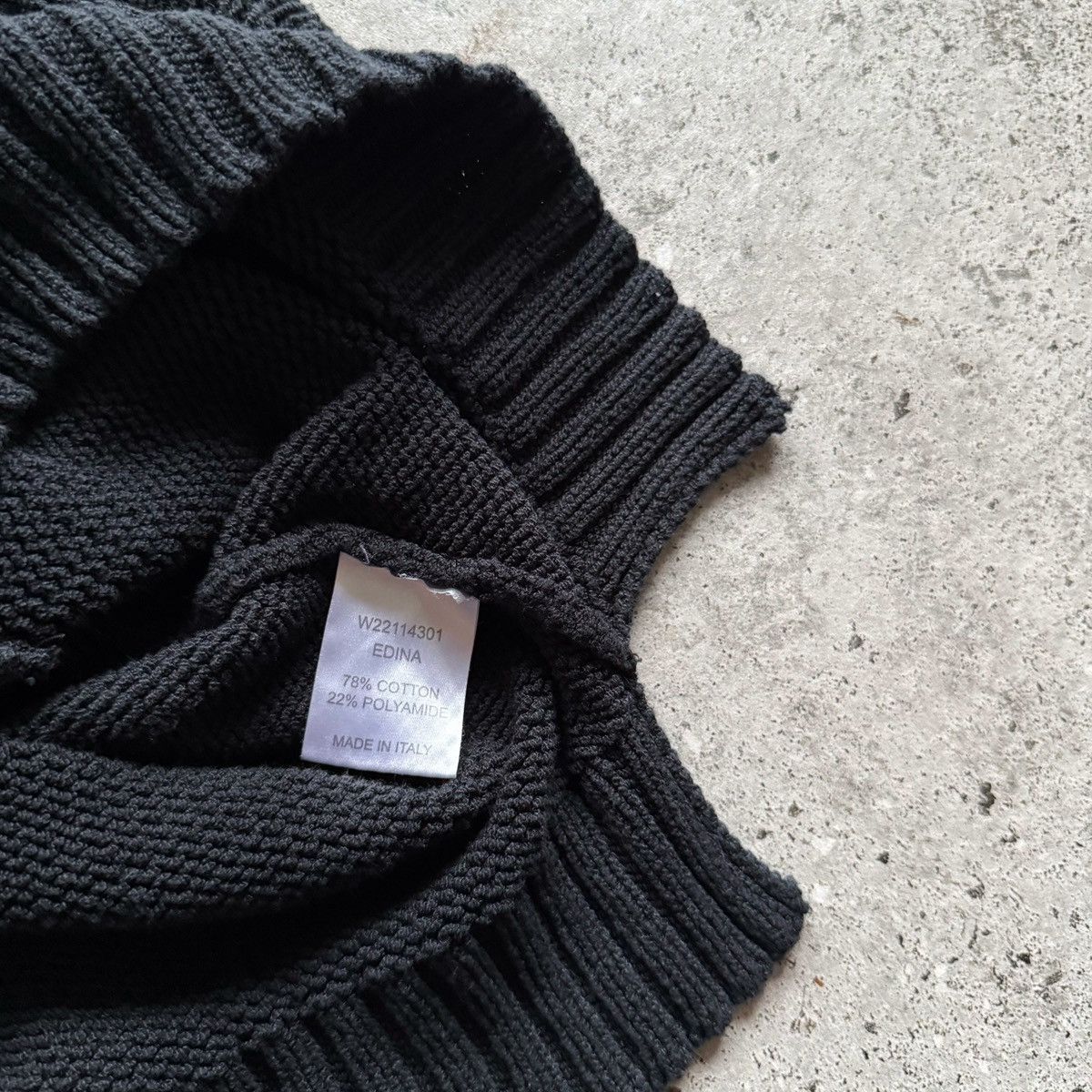 Other Rabens Saloner Edina Womens Navy Blue Knit Sweater Cotton Size M / US 6-8 / IT 42-44 - 6 Thumbnail