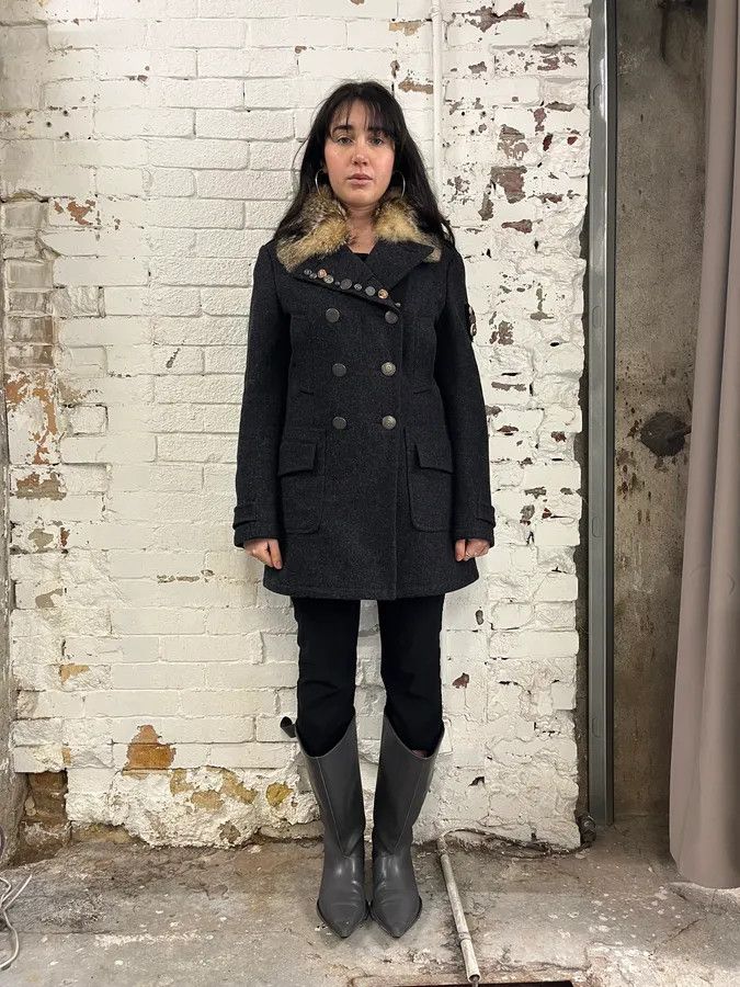 Prada AW2006 Prada Pins Fur Collar Black Wool Jacket Size S / US 4 / IT 40 - 3 Thumbnail