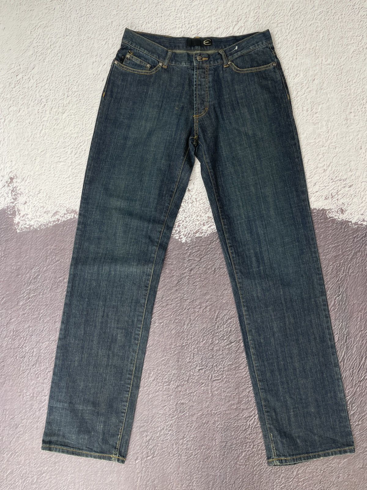 Just Cavalli Roberto Just Cavalli Crystals rhinestones logo denim jeans Size US 32 / EU 48 - 4 Thumbnail