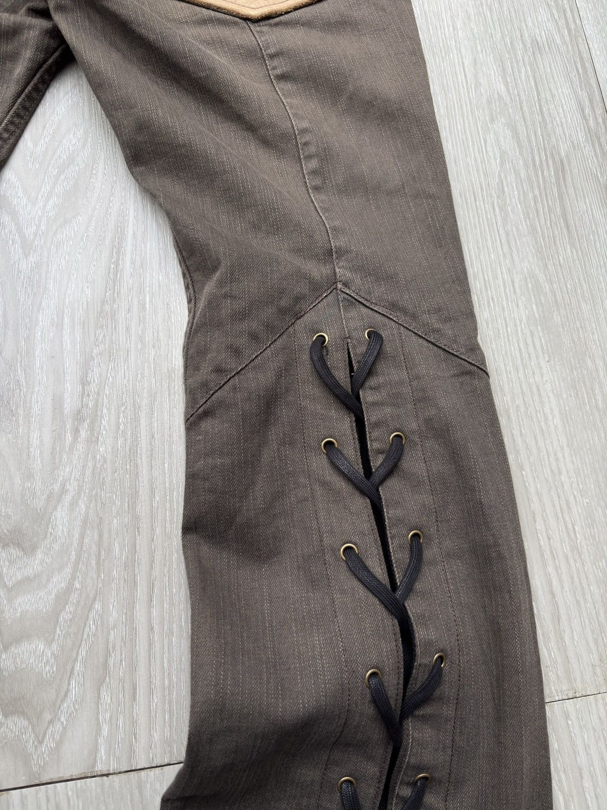 5351 POUR LES HOMMES NICOLE CLUB FOR MEN lace up flare jeans Size US 29 - 4 Thumbnail